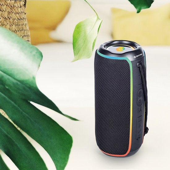Denver Enceinte Bluetooth sans fil - Effets de lumière - Boîte à musique - Appel mains libres - Appairage TWS - BTV222NRB