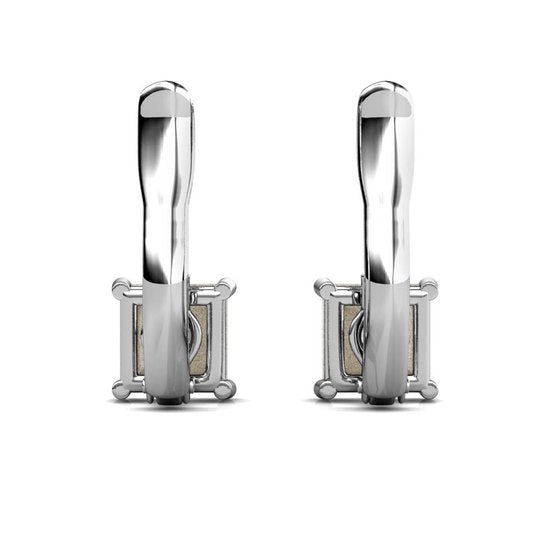 Yolora Ladies Earrings - Kalpa Camaka Crystals - Silver - 18K White Gold Plated - Women's Earrings Silver - Jewellery - Luxury Gift Box - Gift Box - Exclusive Gift Box - Beautiful Gift Packaging