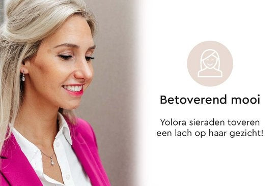 Yolora Collier pour femmes avec pendentif et cristaux Kalpa Camaka - couleur argent - plaqué or blanc 18K - boîte cadeau - cadeau de fête des mères