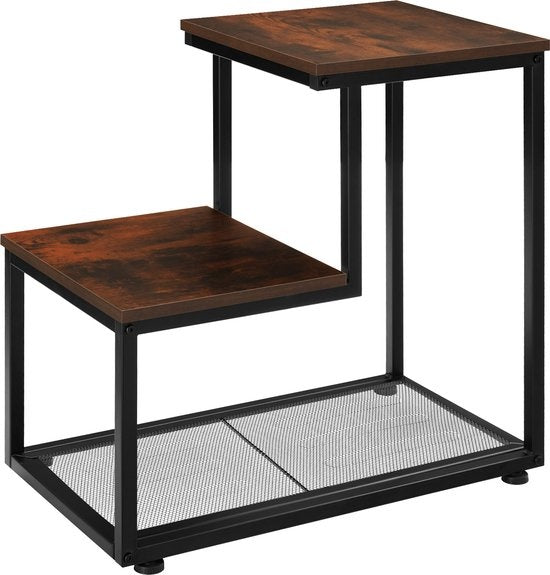 tectake® - Table d'appoint Halifax - table basse - industriel foncé - 404271