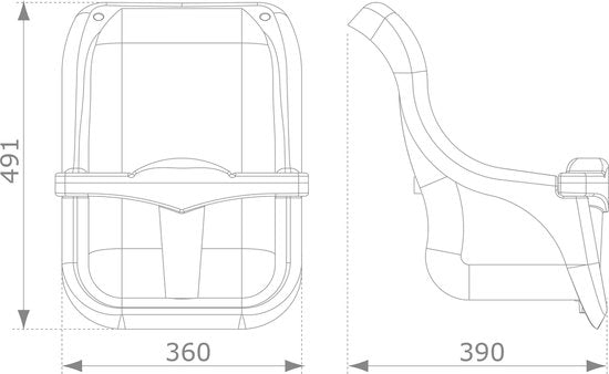 Siège pour balancelle AXI Baby, gris/blanc - Plastique - Siège pour balancelle destiné aux enfants de 9 à 36 mois