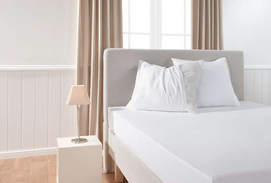 H&C Protège-matelas imperméable - 180 x 200 cm - 100% PES Jersey - Respirant et antiallergique