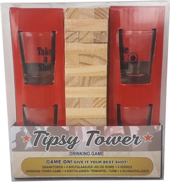 Tipsy Tower - Jeu à boire - Mini tour à boissons