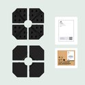 Set de 4 tuiles pour Parasol Lifegoods - 50x50x11 cm - Remplissable jusqu'à 145 kg - noir