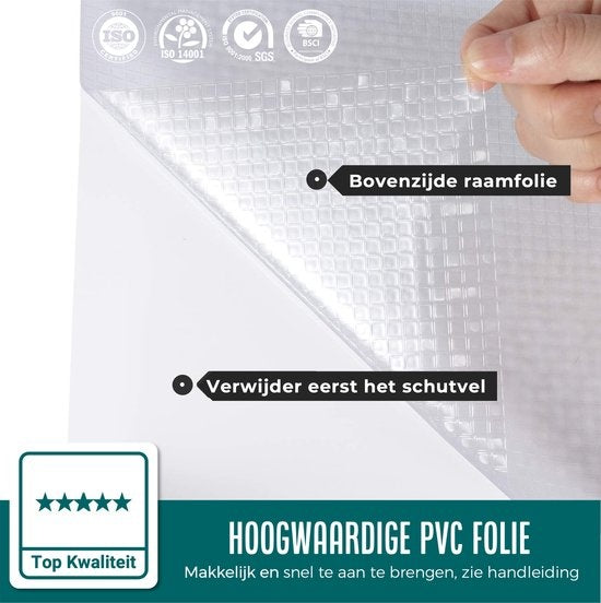 Homewell Film pour fenêtre HR++ 60x200cm - Solaire et isolant - Statique - Mosaïque arc-en-ciel
