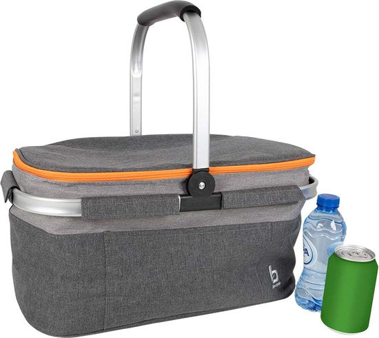 Bo-Camp - Sac isotherme - Panier isotherme - Gris - Polyester - 26 litres