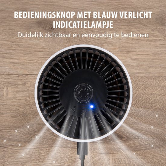 alpina Mini purificateur d'air avec filtre HEPA H13 - Purificateur d'air avec ioniseur pour les espaces de 6m2 - Purificateur d'air avec USB pour l'intérieur et l'extérieur - Purificateur d'air 1.5W - Blanc