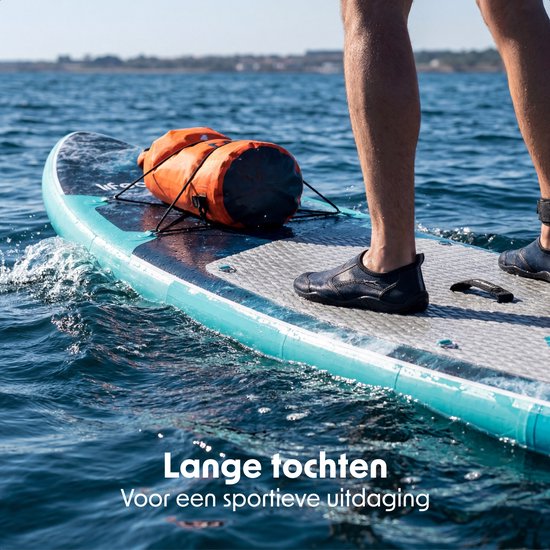 LifeGoods SUP Board Touring - Capacité de charge 165 KG - 365 x 76 cm - Gonflable - Pack Sup complet - Bleu foncé