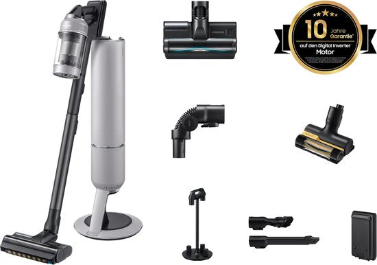 Aspirateur balai sans fil - SAMSUNG BESPOKE AI Jet lite pet VS80F28ELP - 770 W - 280 AW - 60 min - 0,5 L - 86 dB - Gris