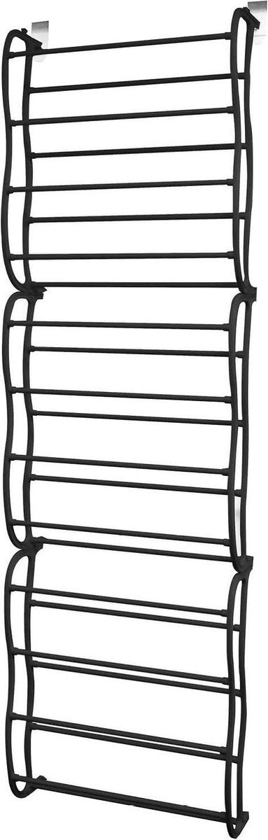 O'DADDY® porte chaussures suspendue - Convient aux portes droites et obtuses, des deux côtés - 20 x 51 x 182 cm - Noir