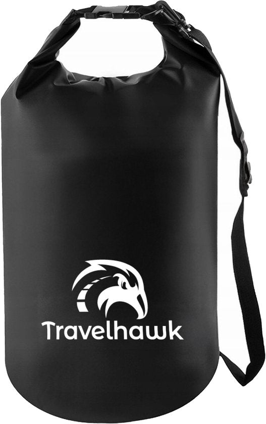 Travelhawk Drybag - Sac étanche - Sac étanche - Sac de rangement - 20 L - Sac d'extérieur - Noir