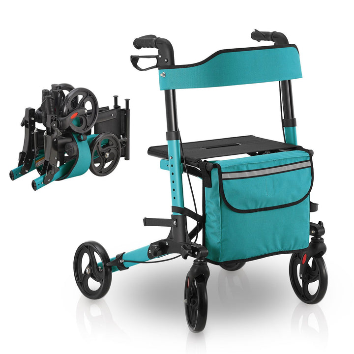 Rollator Vital en aluminium avec siège - Léger et pliable