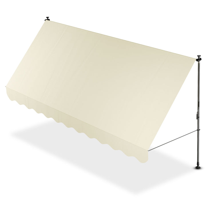 Juskys Auvent de soleil - 400 x 120 cm - Déperlant et résistant aux UV - Beige