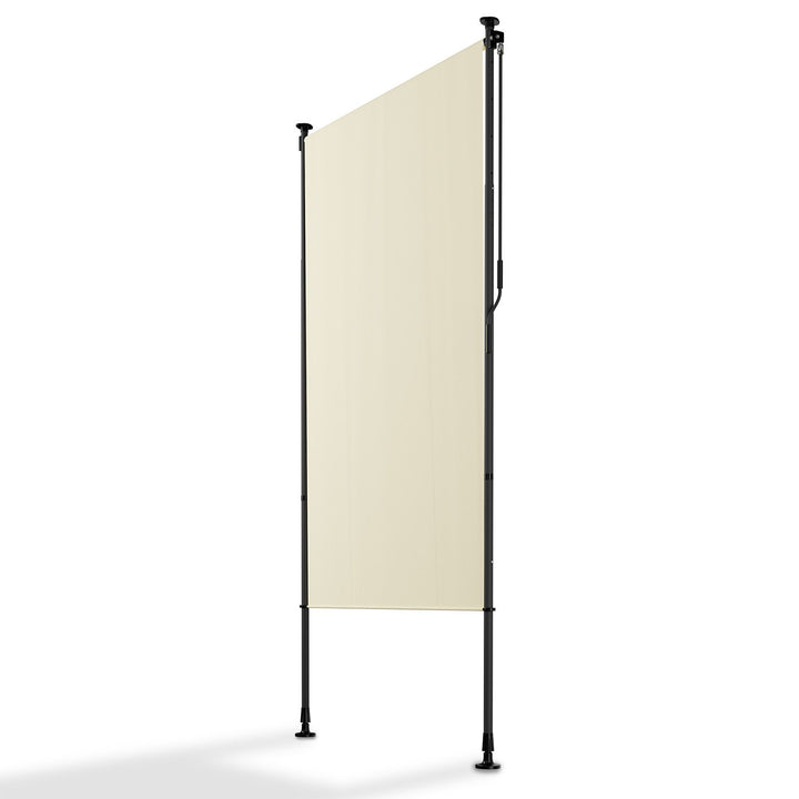 Juskys Vertical Balcony Screen 120x310 cm - Beige - Protection solaire et visuelle hydrofuge et réglable en hauteur