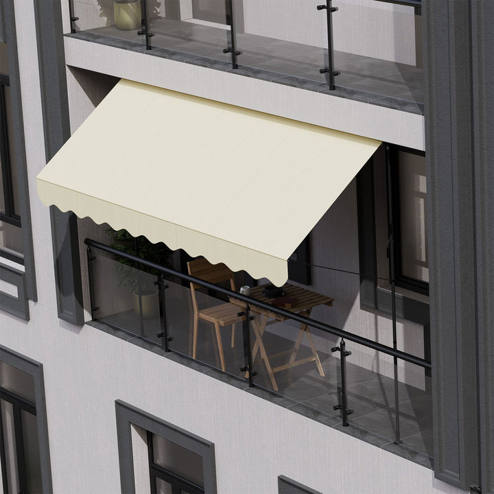 Juskys Auvent de soleil - 400 x 120 cm - Déperlant et résistant aux UV - Beige