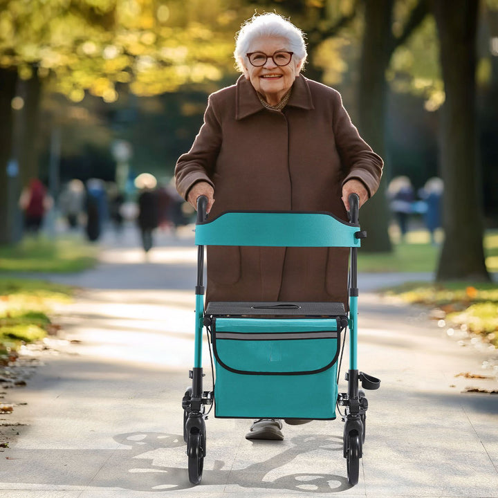 Rollator Vital en aluminium avec siège - Léger et pliable