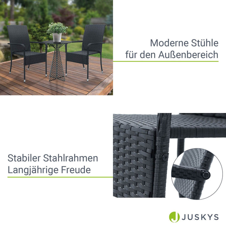 Chaises de jardin en polyrotan Yoro