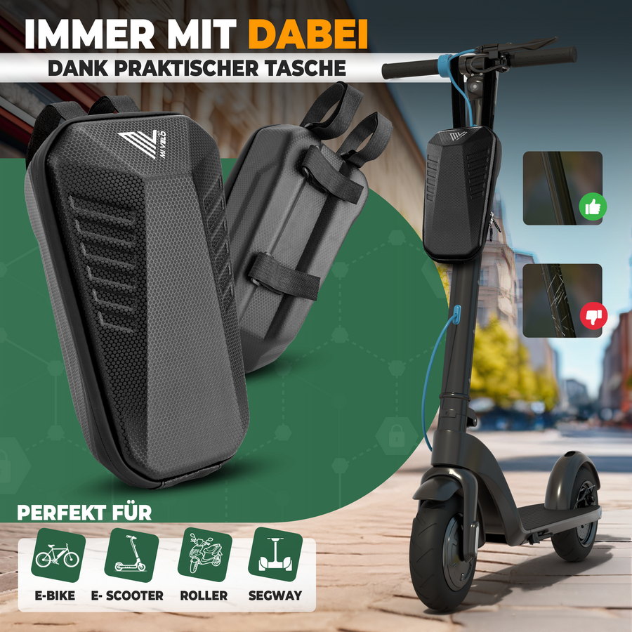 MIVELO Serrure à menottes pour vélos et scooters électriques - Niveau de sécurité 10 - Compacte et très résistante - Noire - 30 x 5 x 2 cm