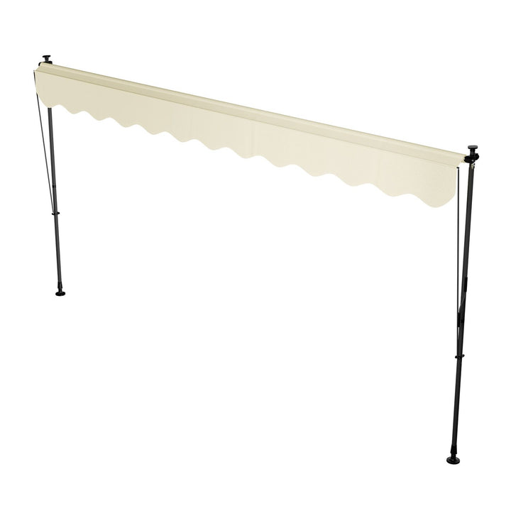 Juskys Auvent de soleil - 400 x 120 cm - Déperlant et résistant aux UV - Beige