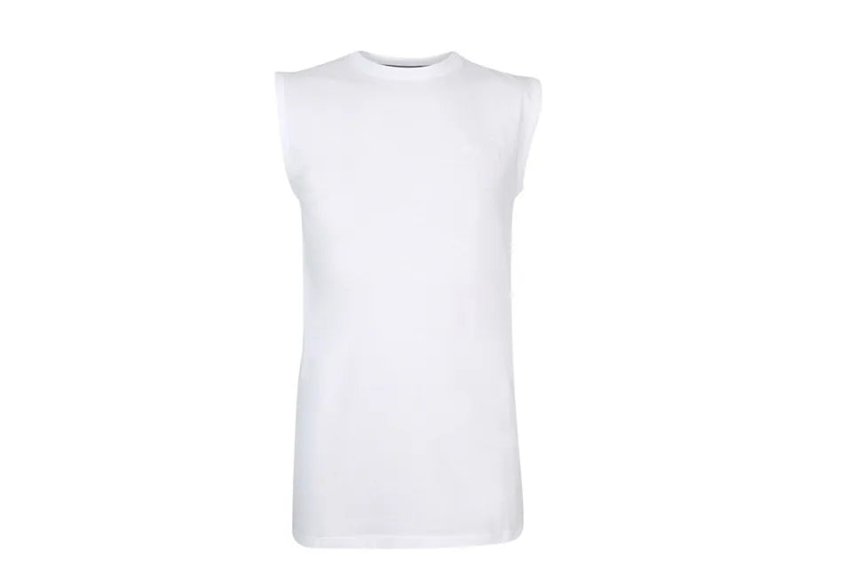 T-shirt sans manches Pierre Cardin - Blanc - 100% coton - Taille XL - Le confort de l'été en toute simplicité