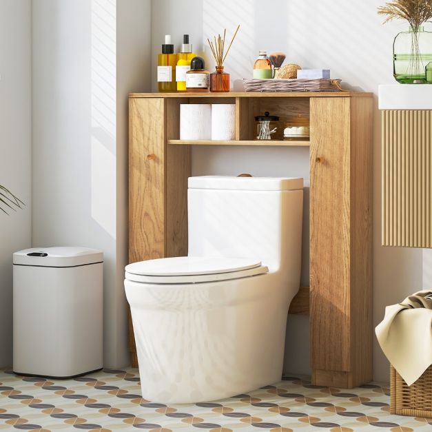 Armoire de toilette - Cost - avec double porte - 87,5x18x98 cm - Bois - Marron