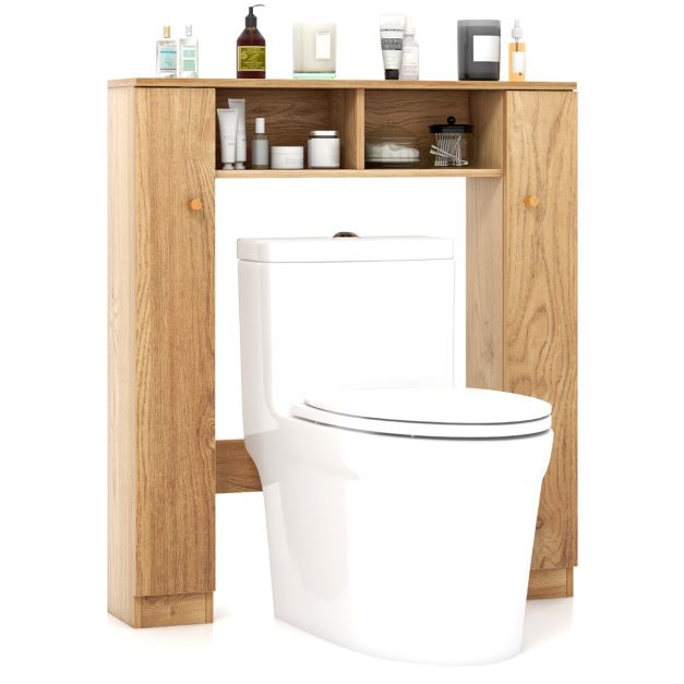 Armoire de toilette - Cost - avec double porte - 87,5x18x98 cm - Bois - Marron