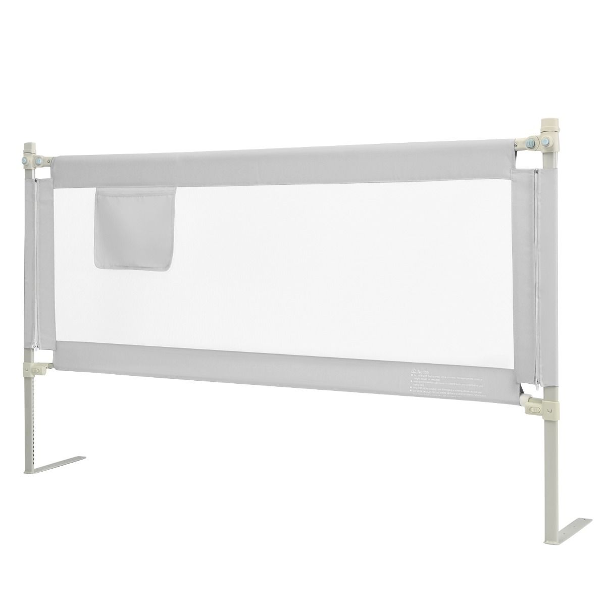Coast Bed Rail Lockable 176.5 x 25 x 101.5 cm Grey - 24 hauteurs réglables et poche latérale