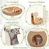 Yaheetech : Arbre à chat avec panier et maison pour chat - Beige - 40 x 40 x 75 cm