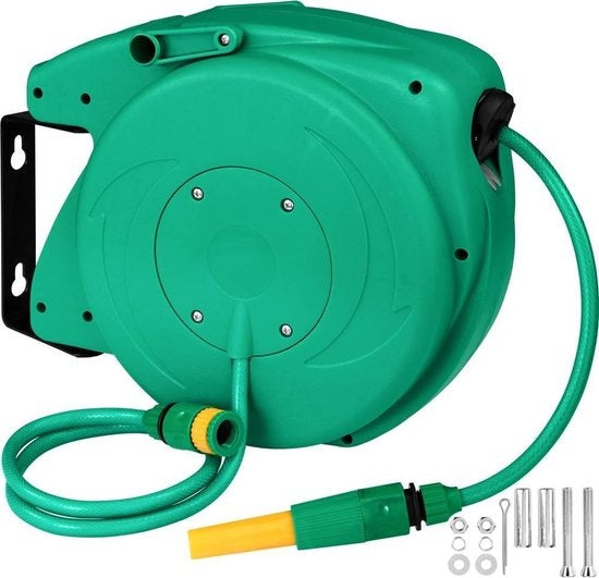 TecTake - Enrouleur de jardin 10 mètres - Enrouleur - vert - 402761
