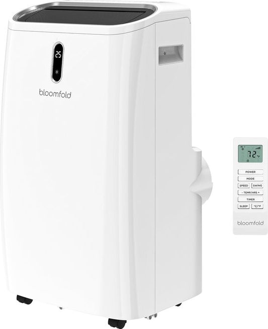 Bloomfold Mobile Air Conditioner - 12,000 BTU - 4-in-1 - Air conditionné avec kits d'étanchéité pour fenêtres - Chambre à coucher - Salon - refroidir jusqu'à 35m² - Mode Wifi & App