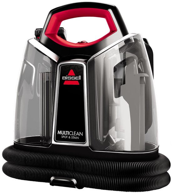 Nettoyeur de taches portable BISSELL MultiClean Spot & Stain - Avec technologie HeatWave et 4 embouts - Nettoyeur de moquette pour canapé, voiture et matelas - Nettoyeur de moquette - Tuyau extra-long de 2,2 m - Appareil de nettoyage - Nettoyeur de canapé