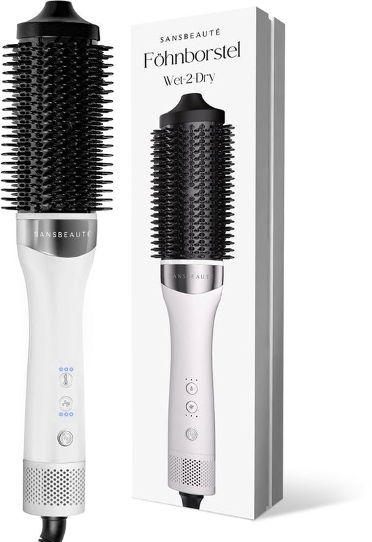 Sansbeauté® Wet-2-Dry Hairdryer Brush - Multistyler - Airstyler - Brosse à cheveux - Brosse à boucler - Brosse à cheveux - Brosse coiffante - Brosse chauffante - Volume et boucles - Câble rotatif