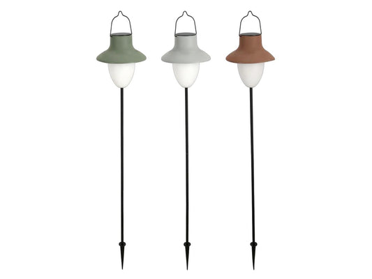 Lanterne sur pied Bizzotto Noriko Solar - Lot de 3 - Hauteur 113 cm - Noir