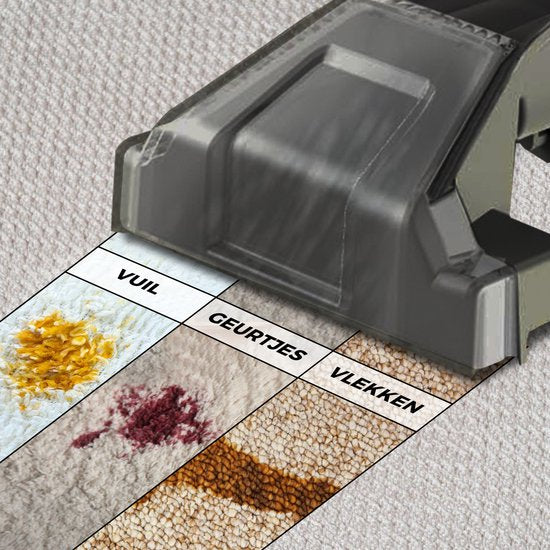 Vonia Nettoyeur de tapis - Nettoyeur de taches - Nettoyeur de canapé - Machine à nettoyer - Nettoyeur de meubles - 450W - Gris