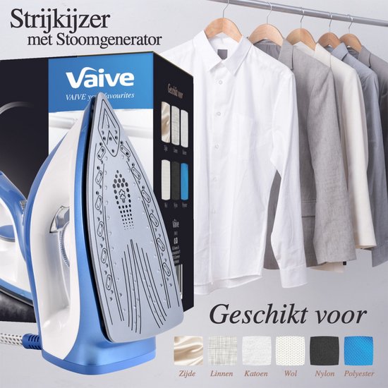 VAIVE SteamPrecision Iron avec générateur de vapeur - Fer à vapeur - Fer à repasser - Semelle en céramique