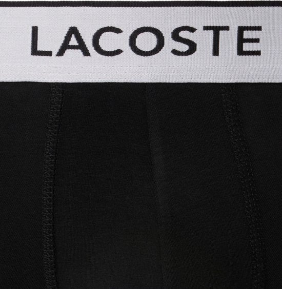 Boxers 3P Lacoste pour homme, noirs