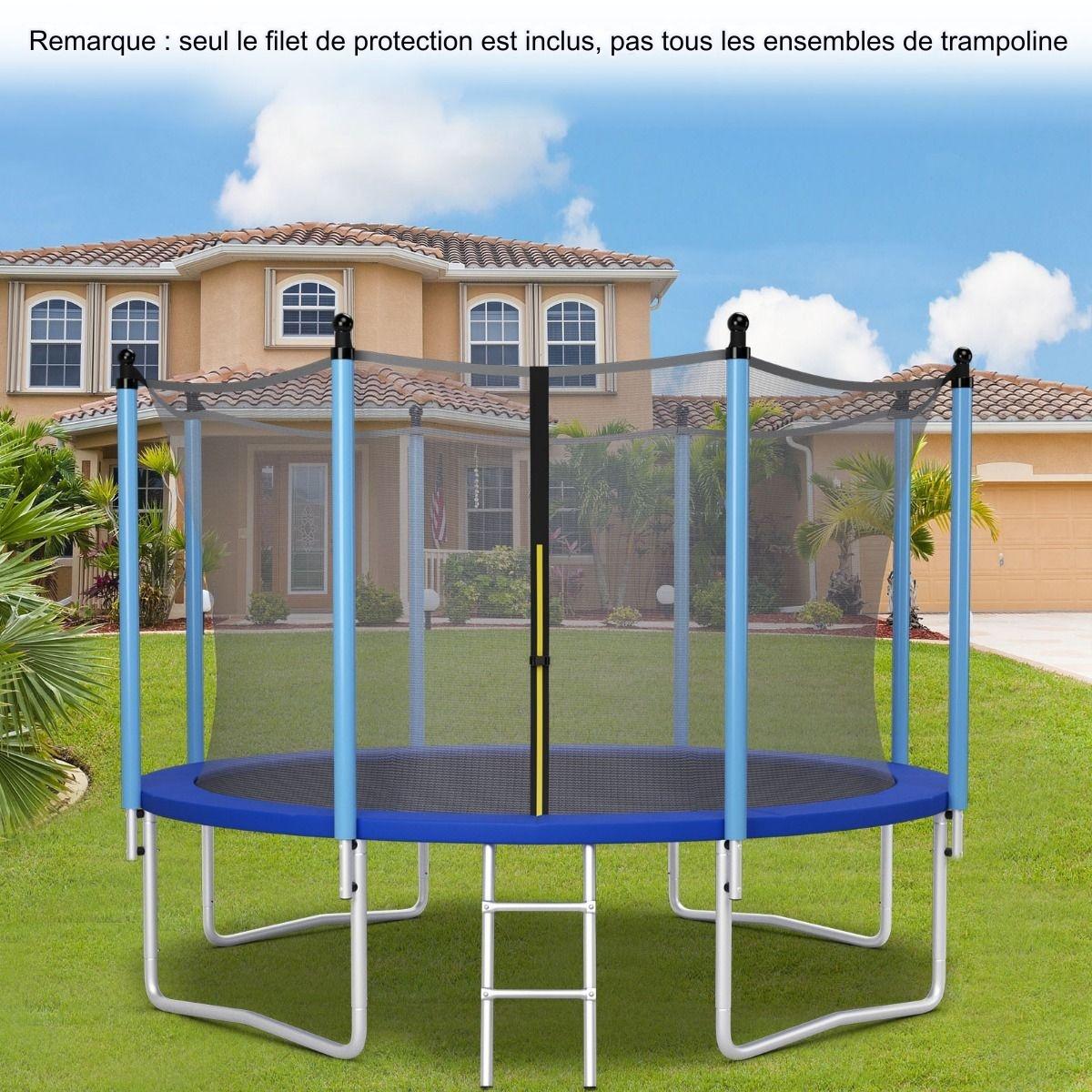 Filet de sécurité pour trampoline de jardin - Coast - Ø366 cm - Noir