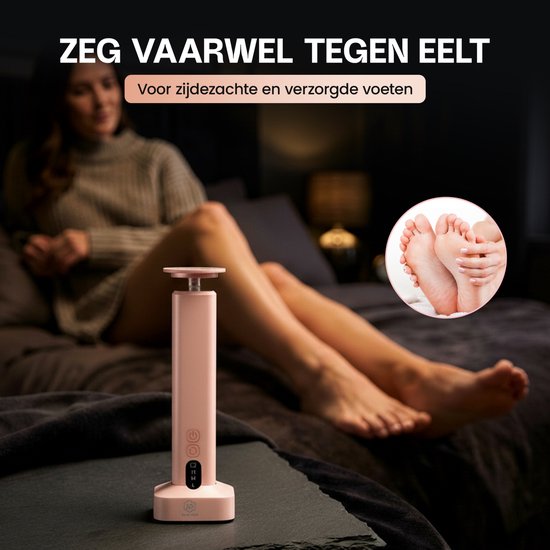 Beeperfect® Appareil électrique pour éliminer les callosités Pro - Lime pour les pieds - Lime à callosités - 60 disques anti-callosités et 20 rouleaux abrasifs - Avec station de recharge