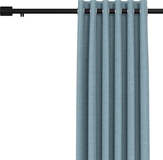 Noswo Tringle à rideaux - Extensible - 183 à 366 cm - Tringle à rideaux - Tringle à rideaux complète - Métal - 300cm - Noir