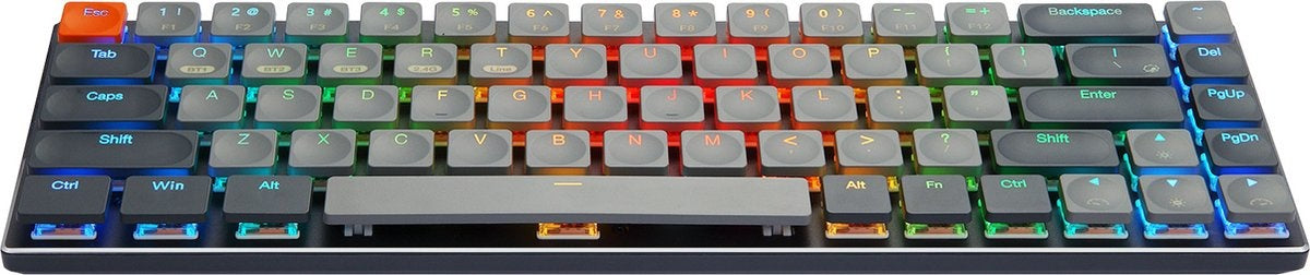 XINMENG RF-68MINI Wireless Mechanical Keyboard - 68Keys - Bluetooth/2.4G/Line 3modes - Low Blue Switch - RGB LIGHT - Windows/Mac - QWERTY - Léger et portable