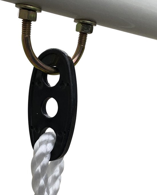 Balançoire pour bébé AXI en métal avec siège, anthracite/crème - Ensemble de balançoire autoportante pour l'intérieur et l'extérieur
