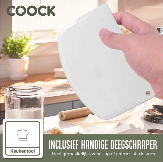 COOCK - Plaque à pâtisserie - Turban - Plaque à pâtisserie avec revêtement antiadhésif - 23 cm de diamètre - Plaque à pâtisserie - Raclette à pâte & E-Book inclus