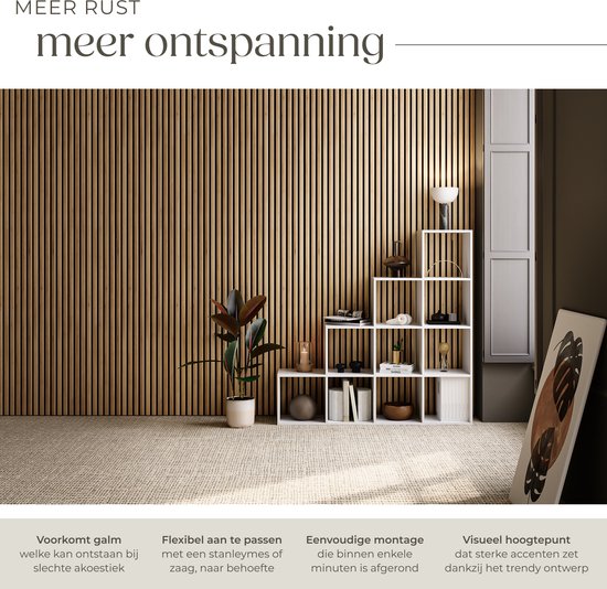 tectake® Jeu de 4 panneaux acoustiques Sonic Wall - Panneau absorbant le son - Isolation acoustique - Panneau mural acoustique - 120x60x2,1cm - Décoration murale acoustique - Chêne clair