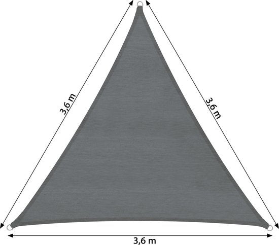 tectake - Auvent triangulaire en polyéthylène, variante 2 360 x 360 x 360 cm SKU : 403885