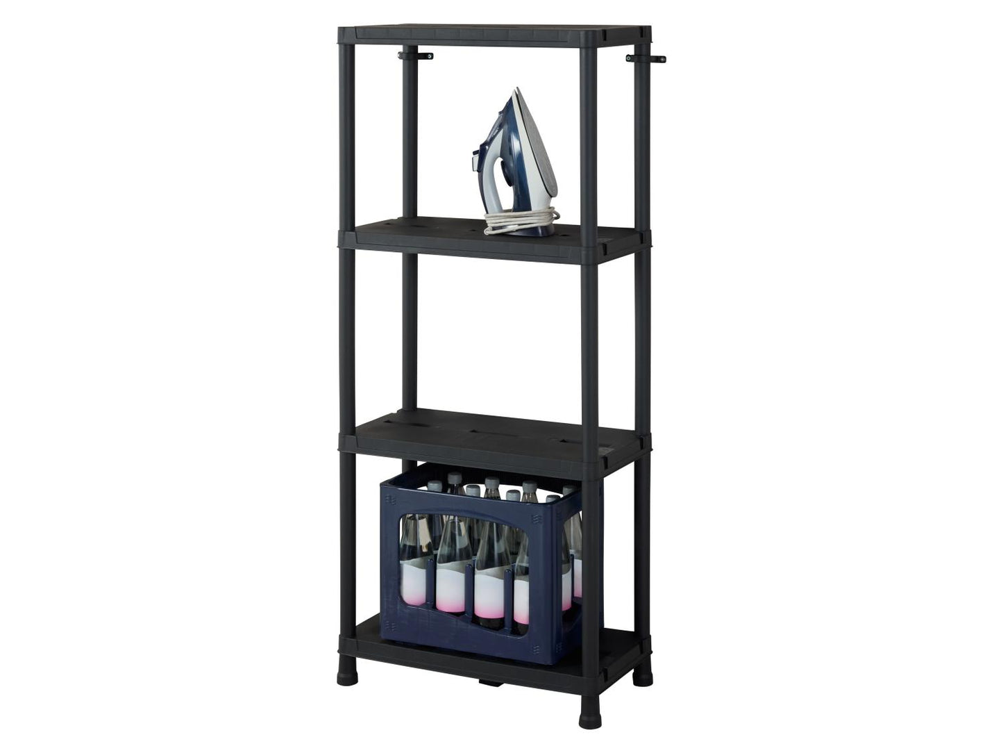Armoire ouverte Livarno - 60 x 138 x 30 cm - Noir - Capacité de charge : 125 kg