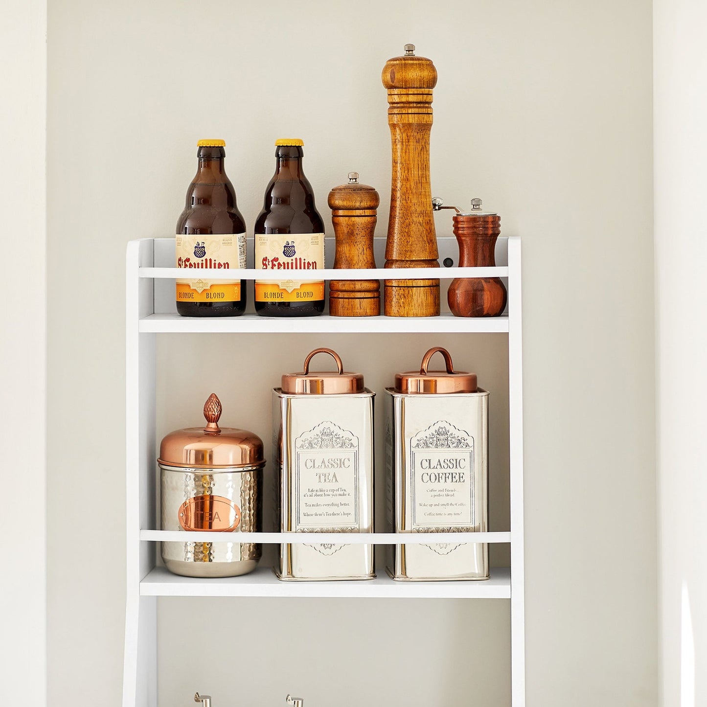 SoBuy Armoire murale de cuisine - Blanc - 38 x 17 x 75 cm