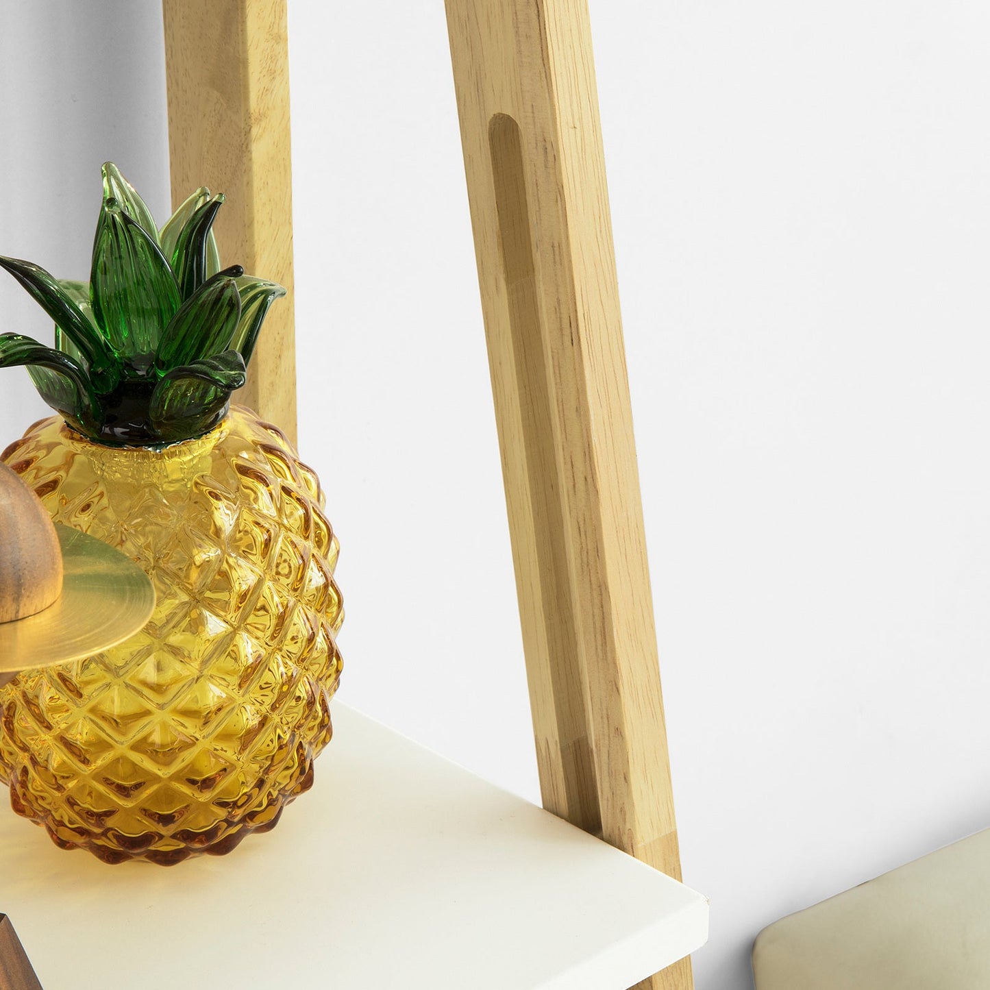 Étagère décorative - SoBuy - 4 planches incluses - Pliable - 34 x 42 x 140 cm - Bois d'hévéa