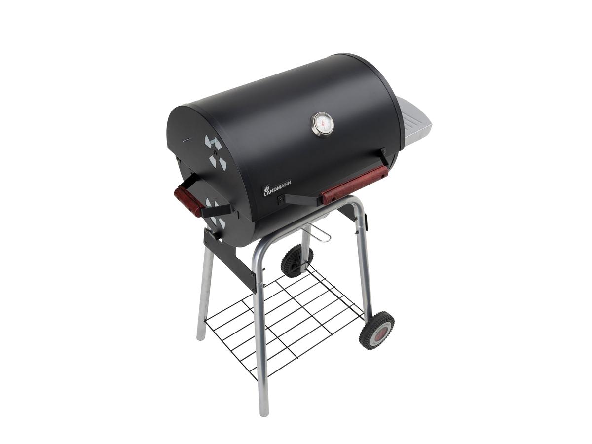 Barbecue au charbon de bois Landmann Black Taurus 440 - Conception robuste - Grande surface de cuisson