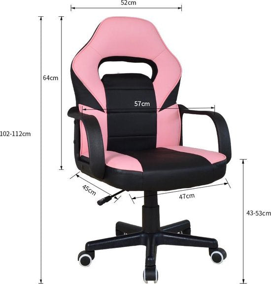 VDD Gaming - Chaise de jeu Thomas junior - rose