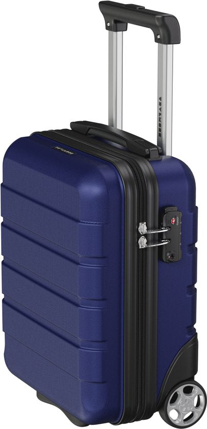 Valise cabine TRVLMORE - 40 x 30 x 20 cm - À placer sous le siège - 24 L - Serrure TSA - 2 roulettes - Bleu foncé